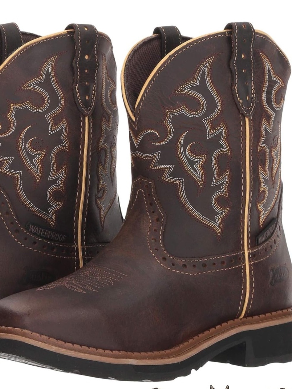 JUSTIN WOMEN’S JALENA WATERPROOF WESTERN WORK BOOTS SIZE 9B
